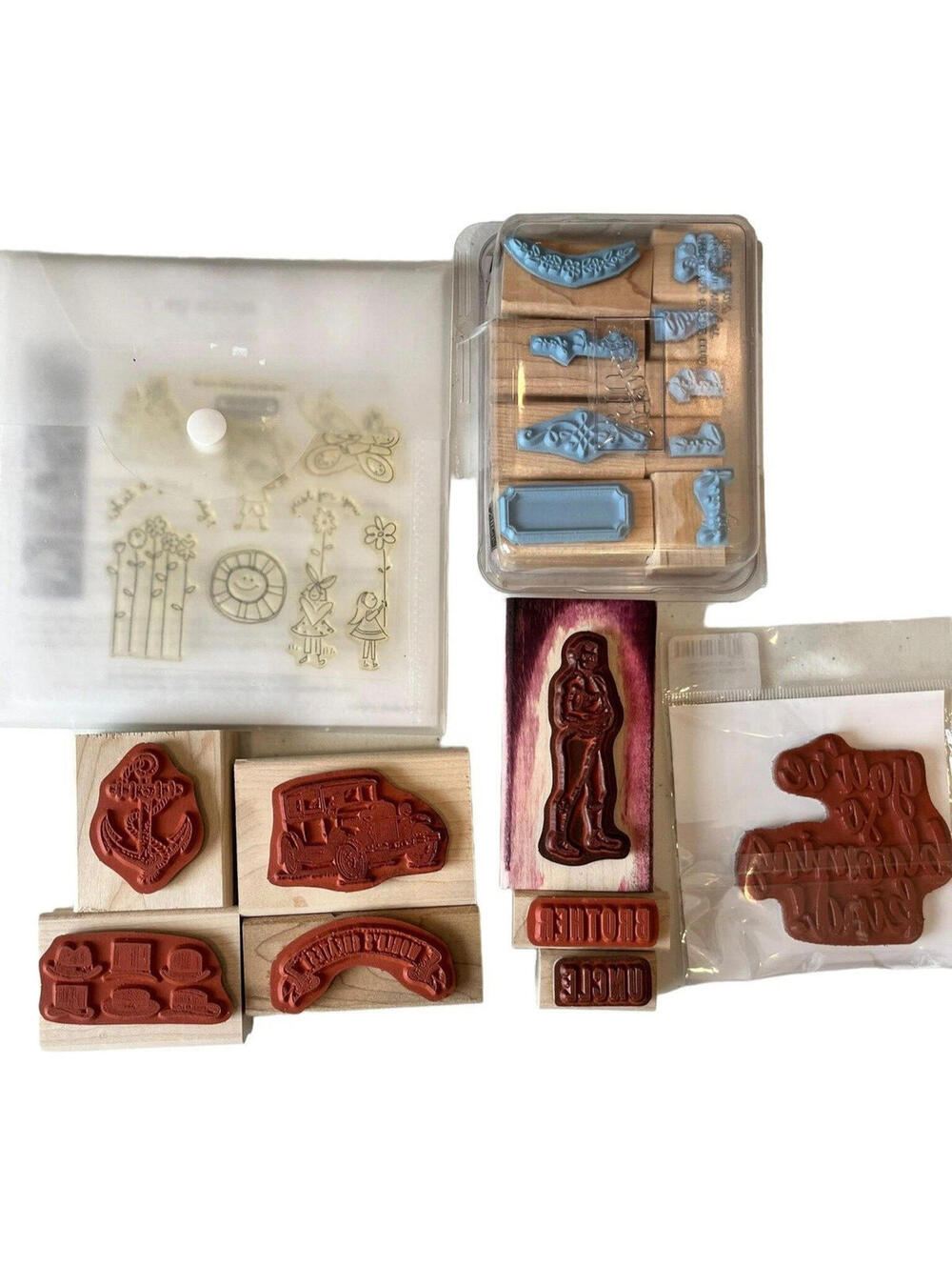 Rubber Stamps Craft Mostly new 10 PCs Misc
